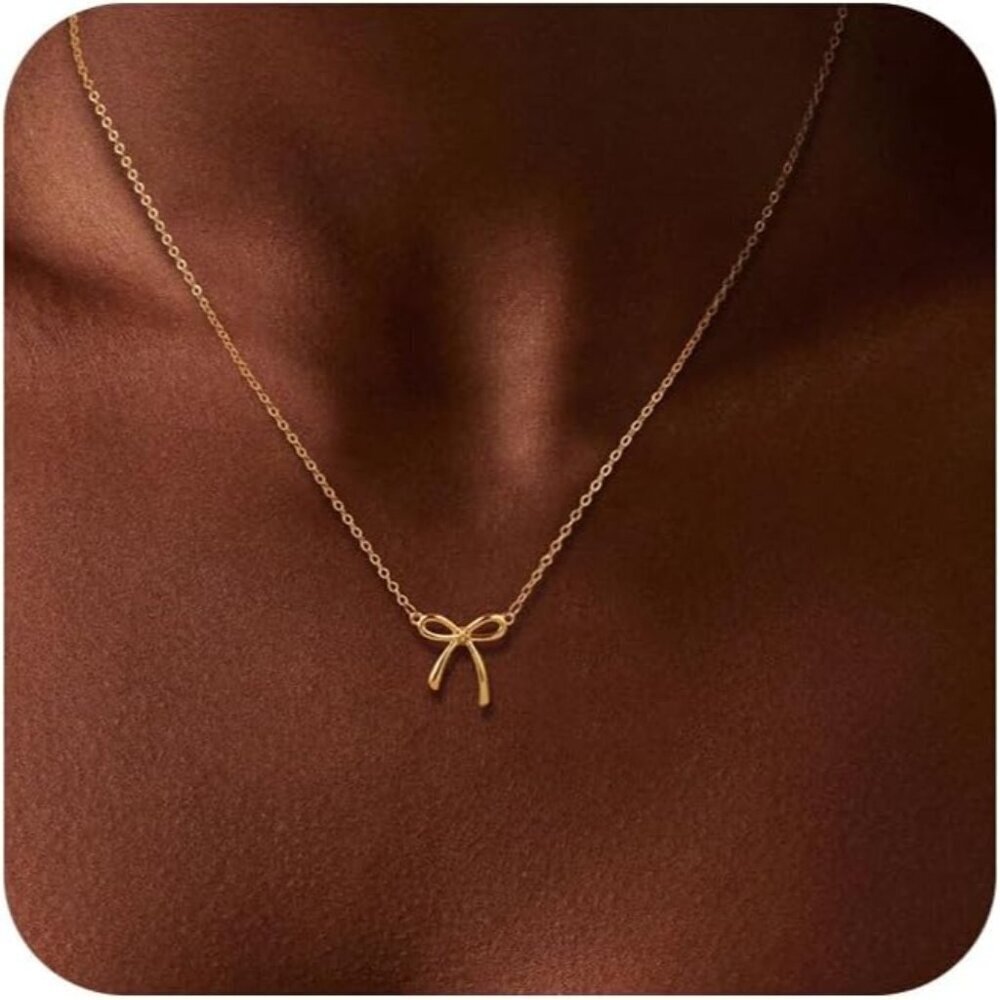 🆕Women Gold Chunky Layered Chain Necklace 14K Plated Herringbone Toggle Jewelry